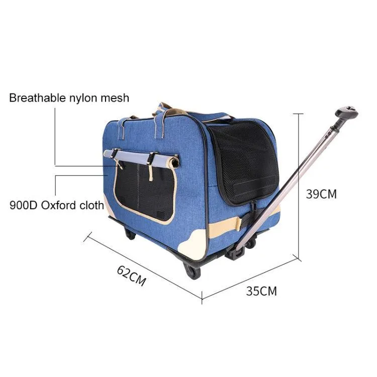 DODOPET Travel-Friendly Foldable Pet Carrier with Wheels for Cats and Dogs