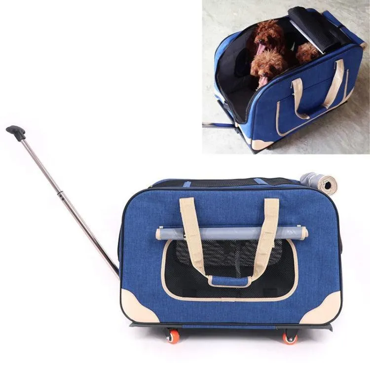 DODOPET Travel-Friendly Foldable Pet Carrier with Wheels for Cats and Dogs