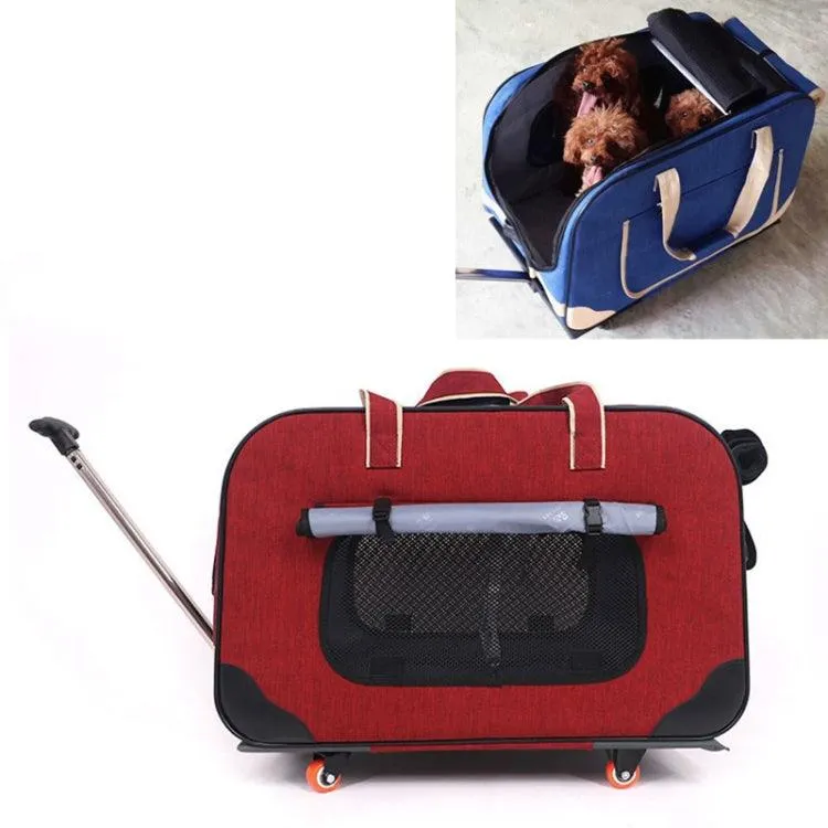 DODOPET Travel-Friendly Foldable Pet Carrier with Wheels for Cats and Dogs
