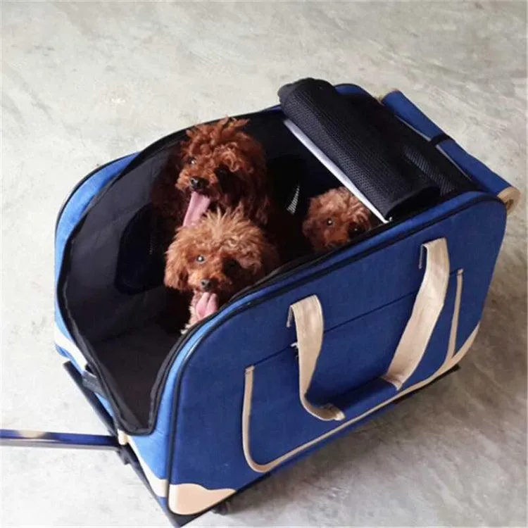 DODOPET Travel-Friendly Foldable Pet Carrier with Wheels for Cats and Dogs