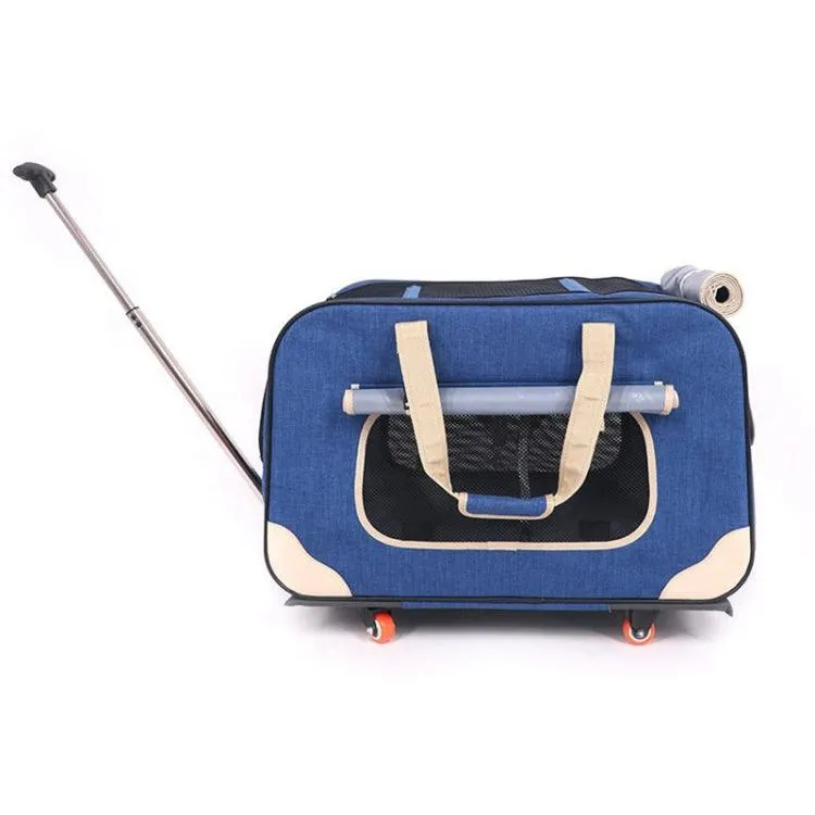 DODOPET Travel-Friendly Foldable Pet Carrier with Wheels for Cats and Dogs