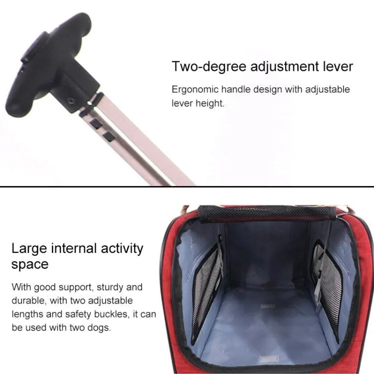 DODOPET Travel-Friendly Foldable Pet Carrier with Wheels for Cats and Dogs