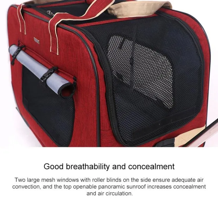 DODOPET Travel-Friendly Foldable Pet Carrier with Wheels for Cats and Dogs