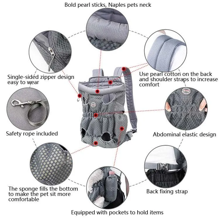 Doglemi Adventure Pet Carrier Backpack for Dogs and Cats - Breathable Mesh Design