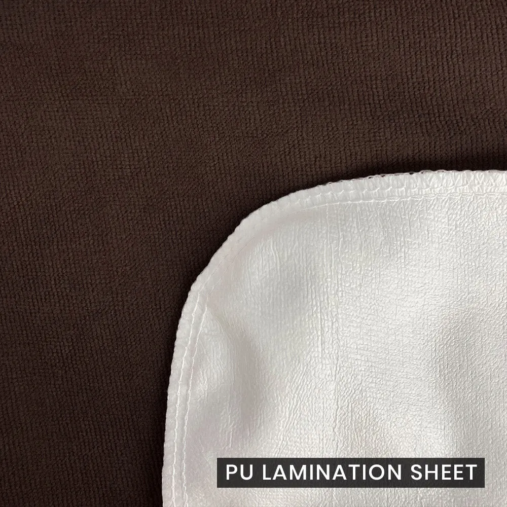 Dyed Terry Towel 100% Waterproof Fitted Mattress Protector In Brown Color