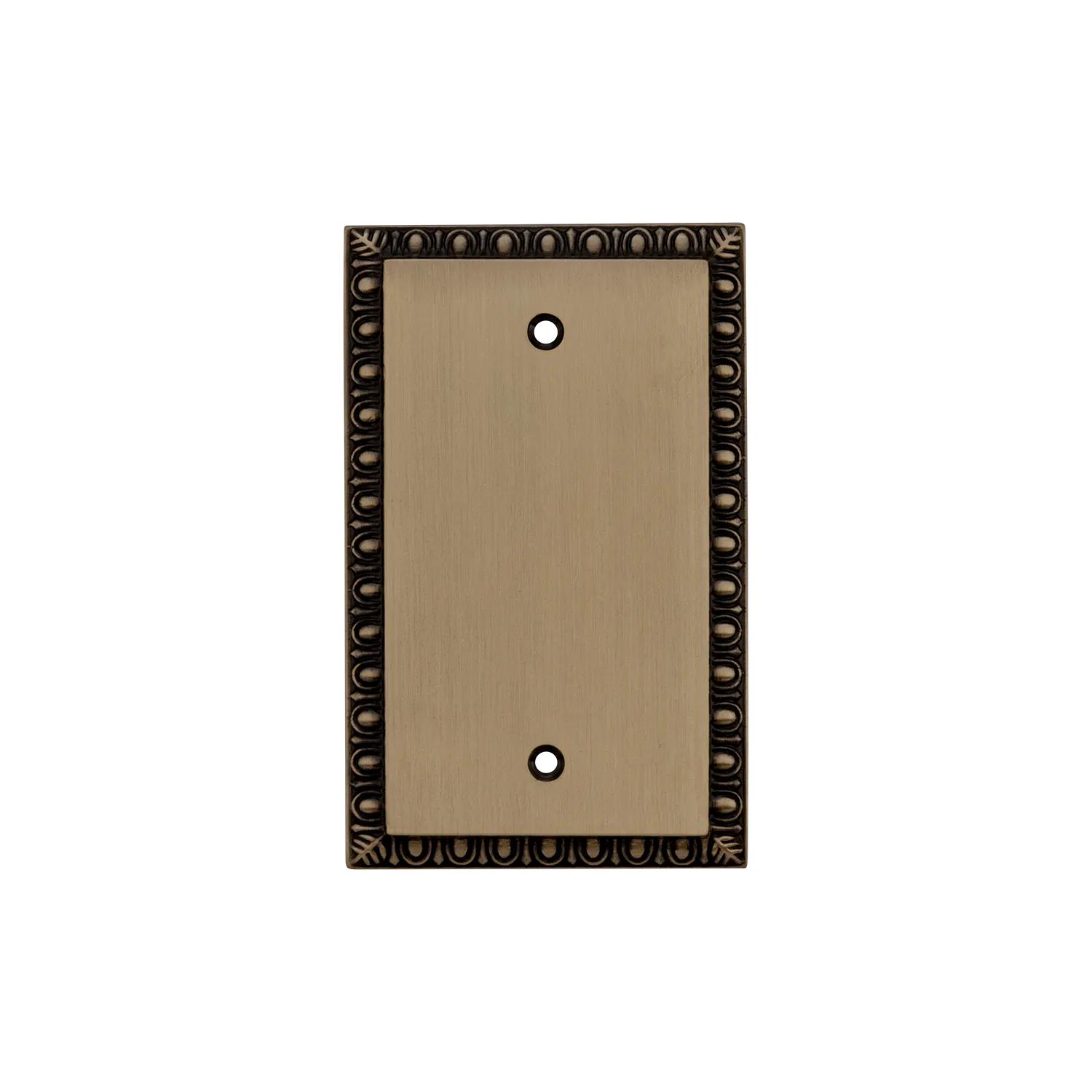 Egg & Dart Switch Plate with Blank Cover in Antique Brass