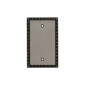Egg & Dart Switch Plate with Blank Cover in Antique Pewter