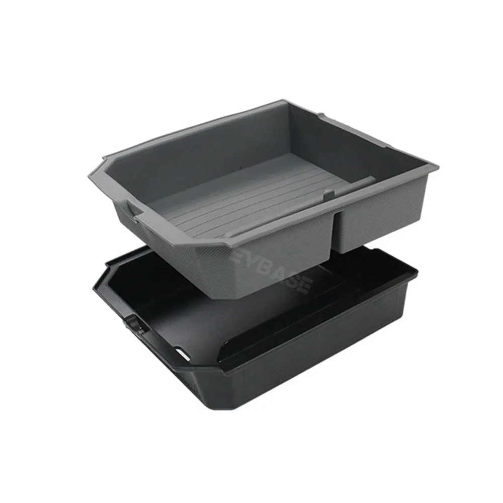 EVBASE Tesla Model 3 Highland Center Console Organizer Double Layer Storage Box Waterproof Silicone Liner