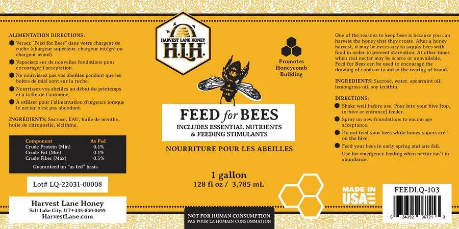 Feed For Bees with Essential Oils - 1 GAL
