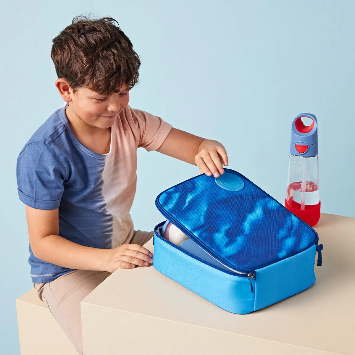 flexi insulated lunch bag - deep blue