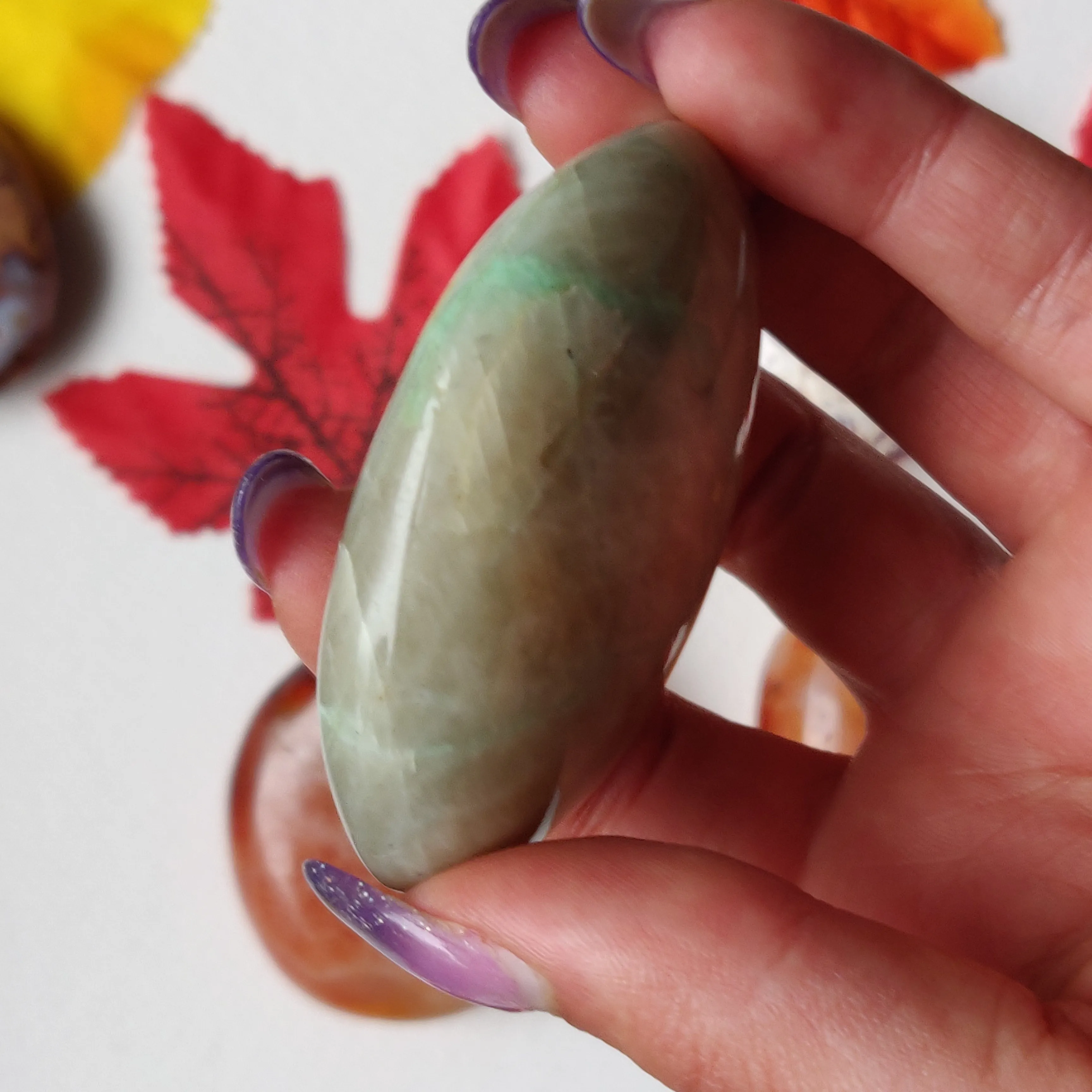 Garnierite Palm Stone (#A2)