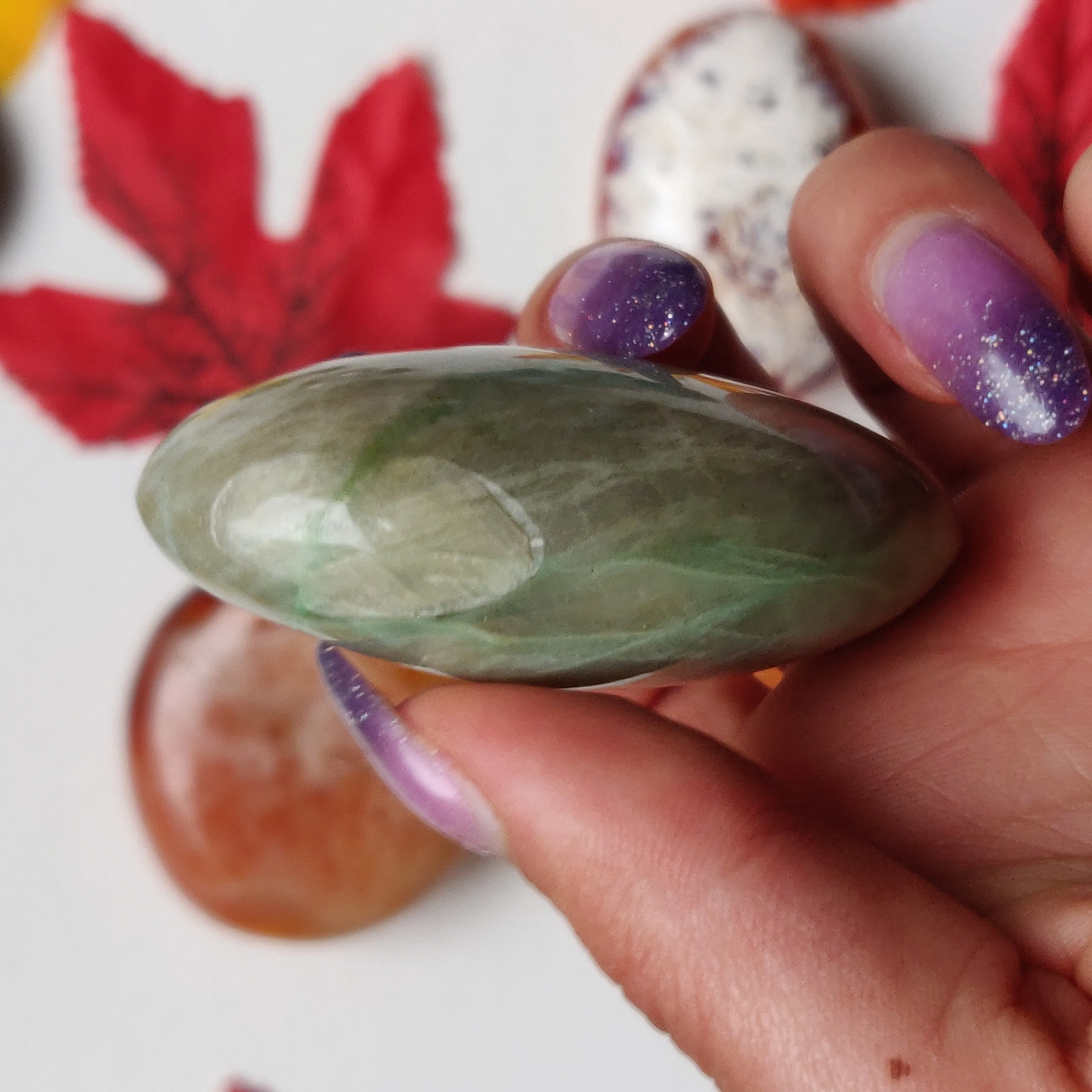 Garnierite Palm Stone (#A2)