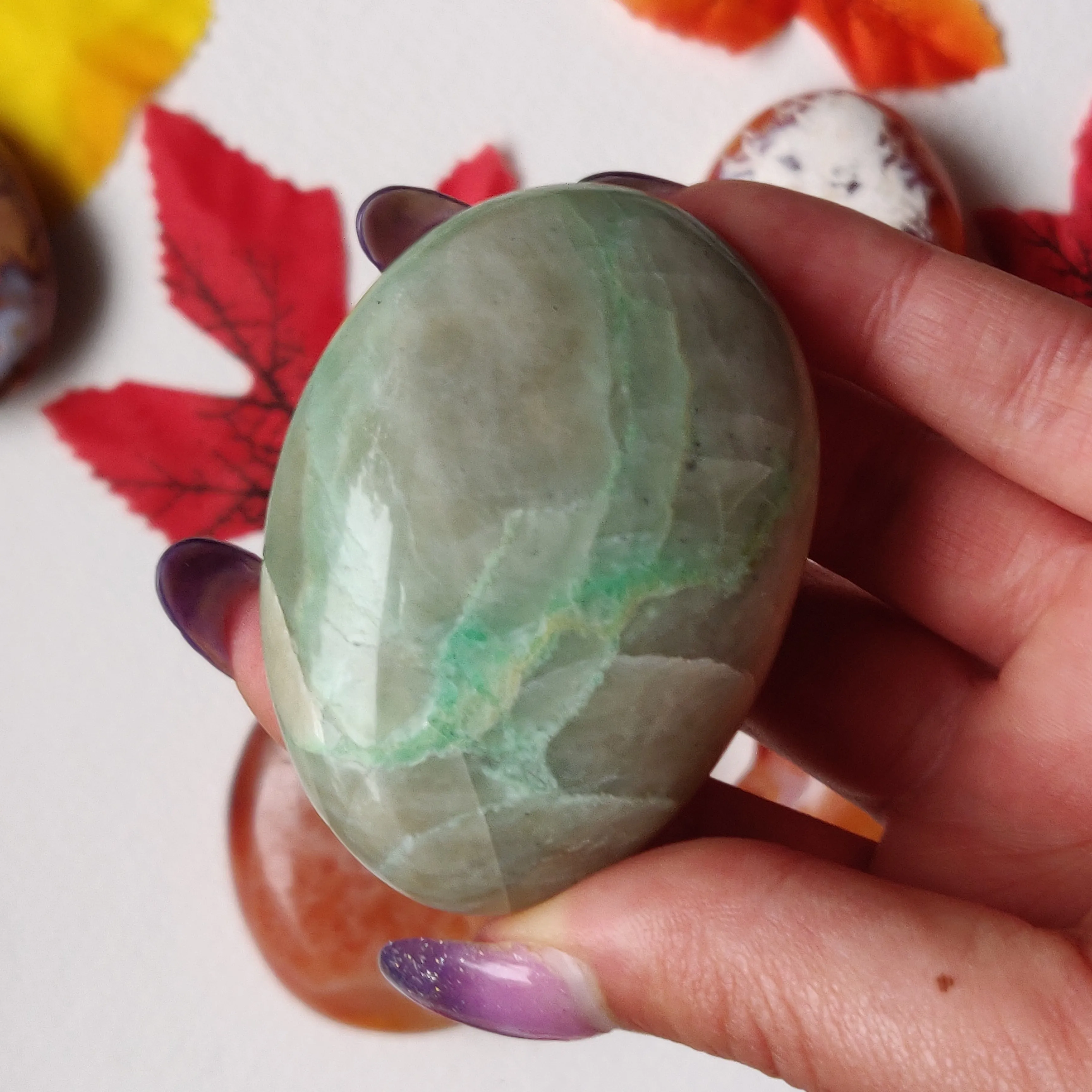 Garnierite Palm Stone (#A2)