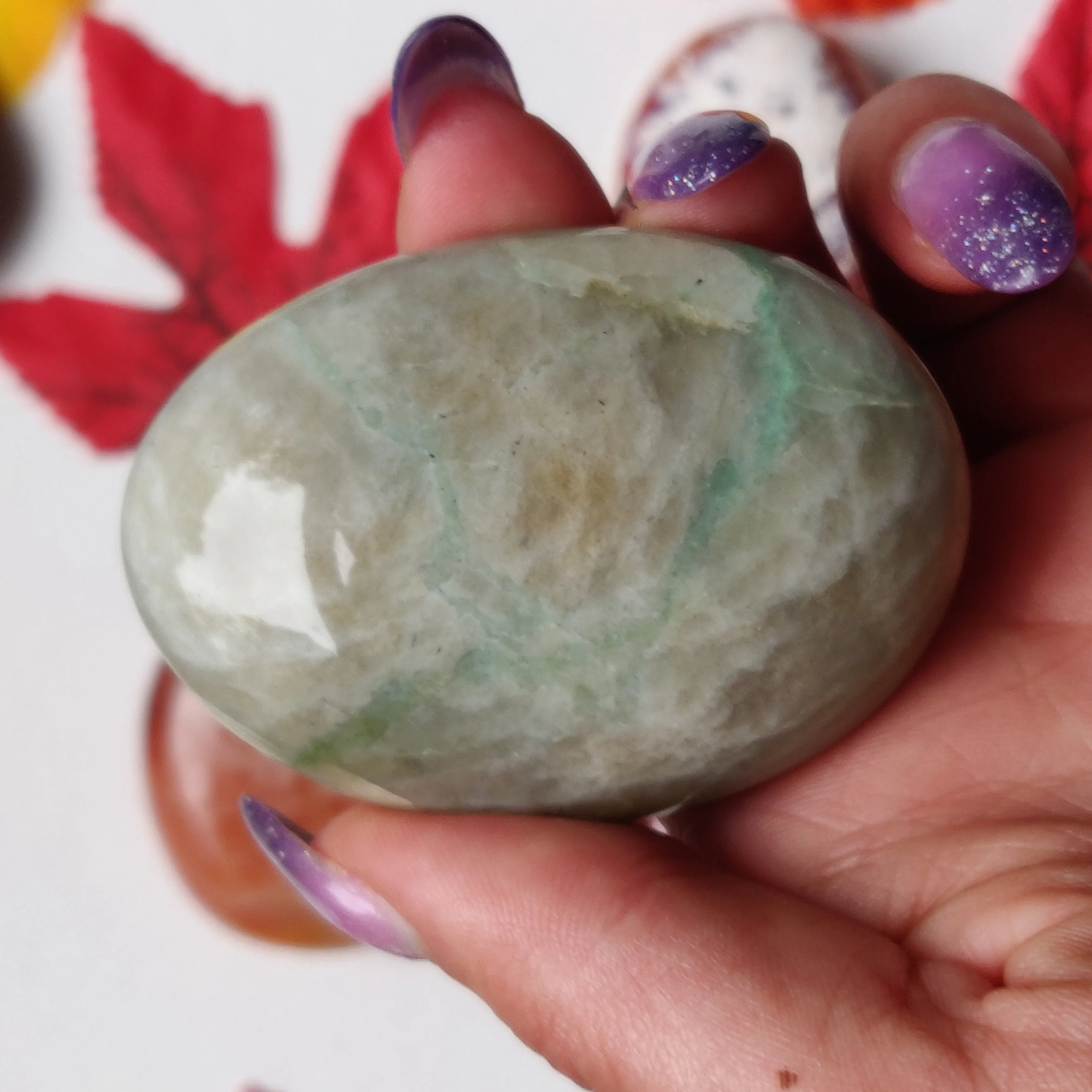 Garnierite Palm Stone (#A2)
