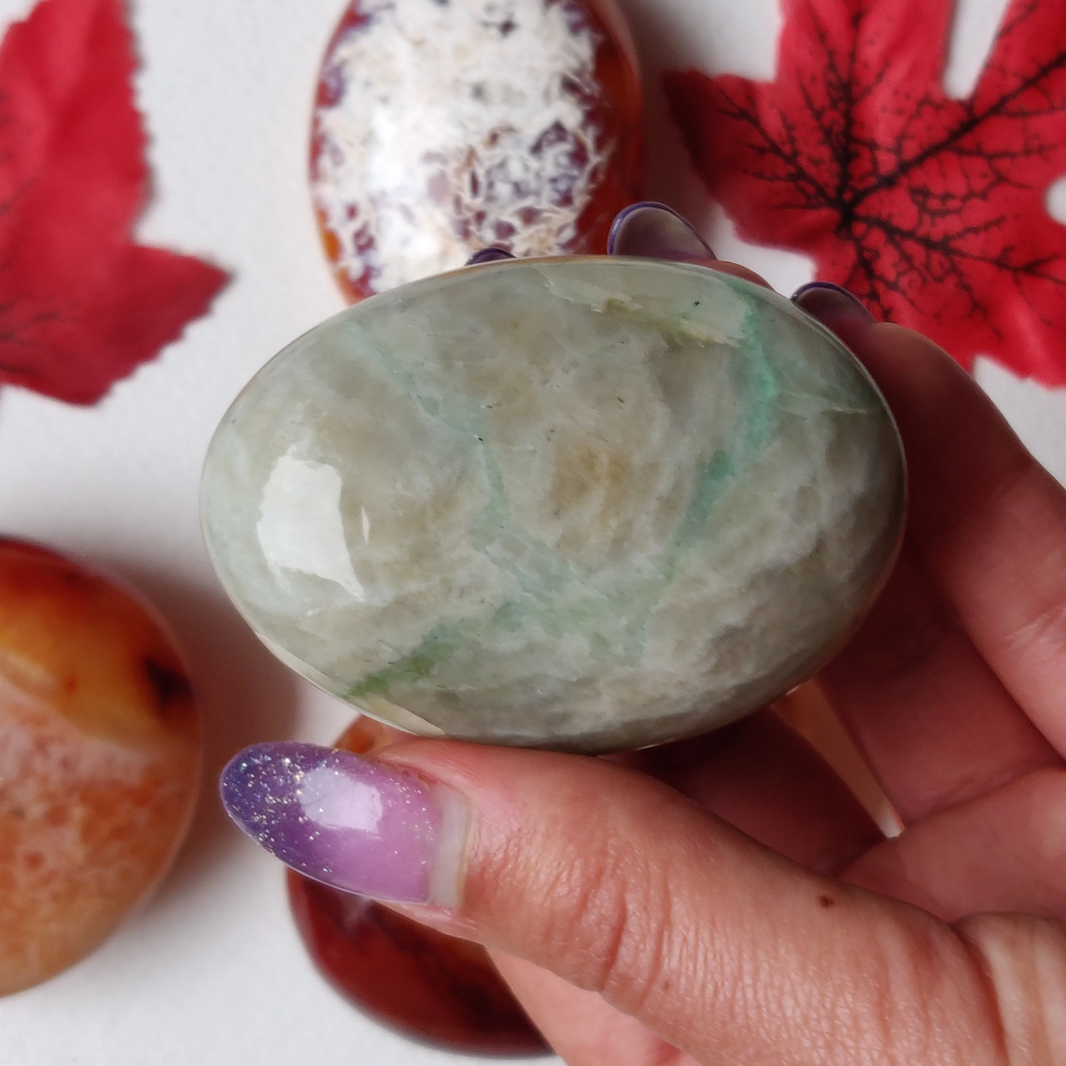 Garnierite Palm Stone (#A2)