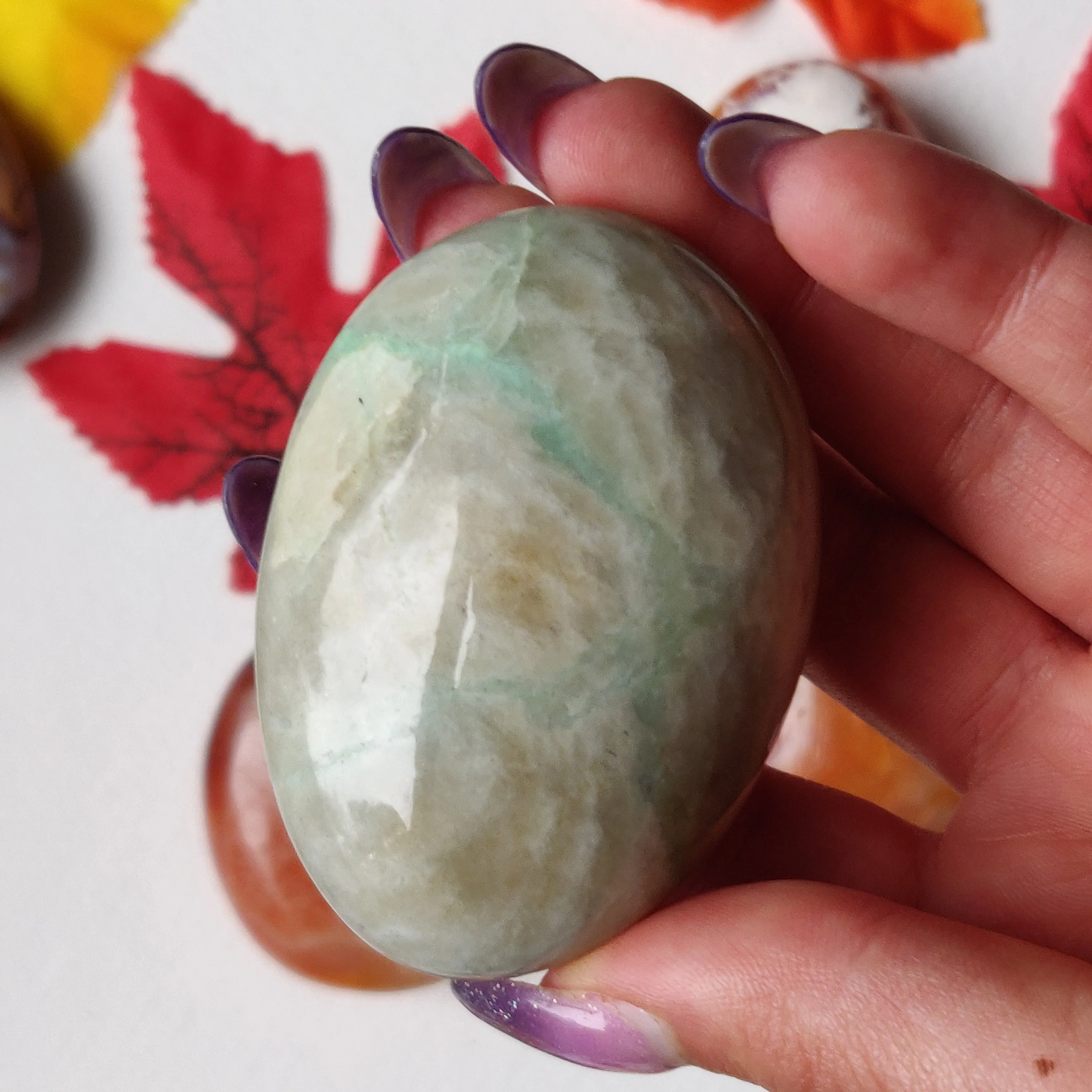 Garnierite Palm Stone (#A2)