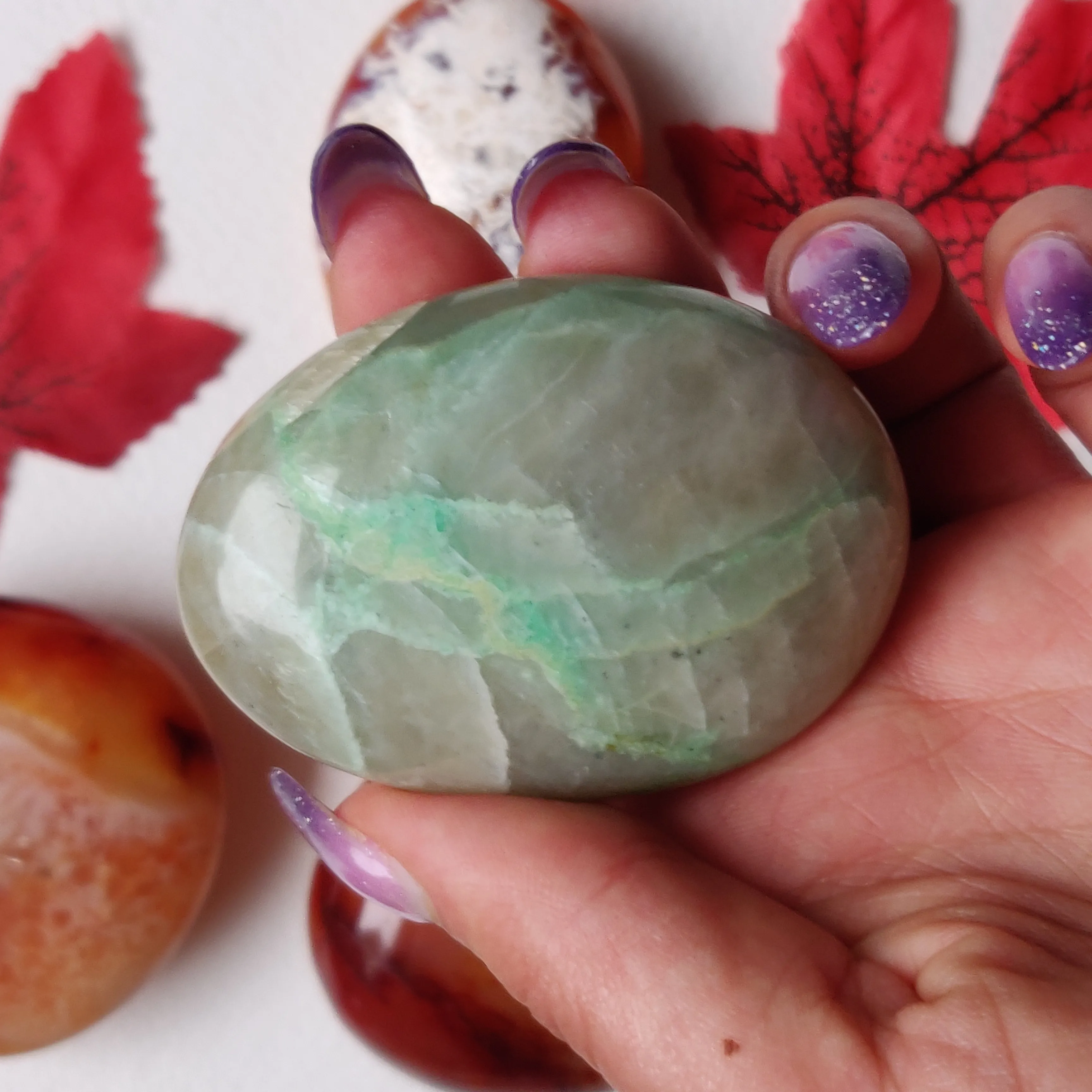 Garnierite Palm Stone (#A2)