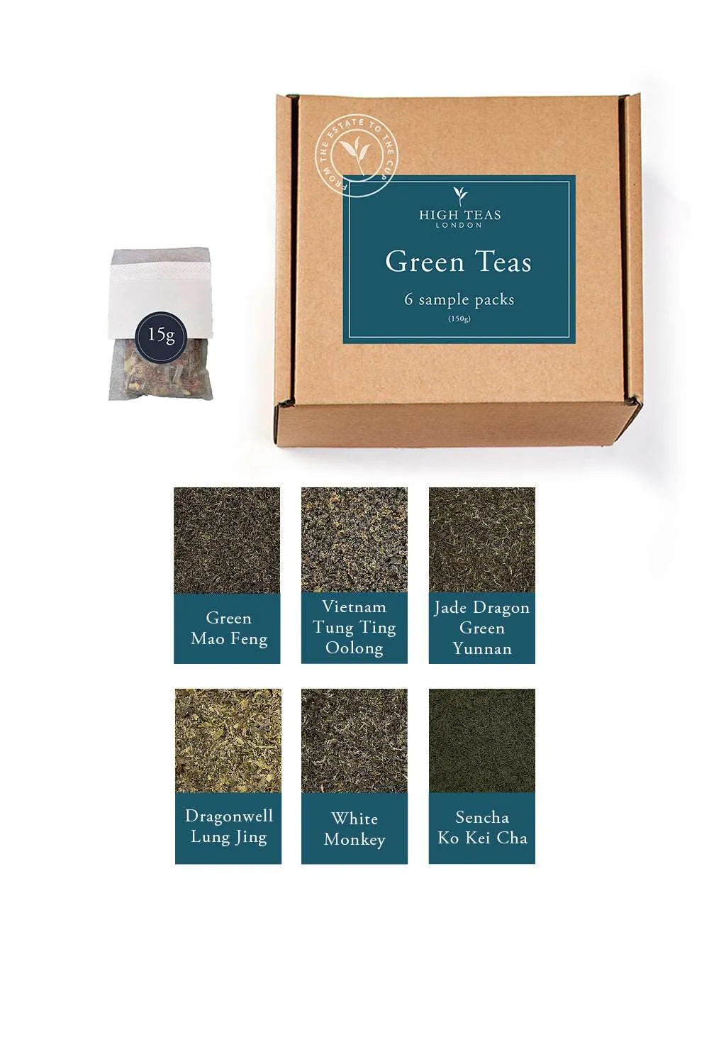 Green Tea Mini Sample Box (6 x 15g)