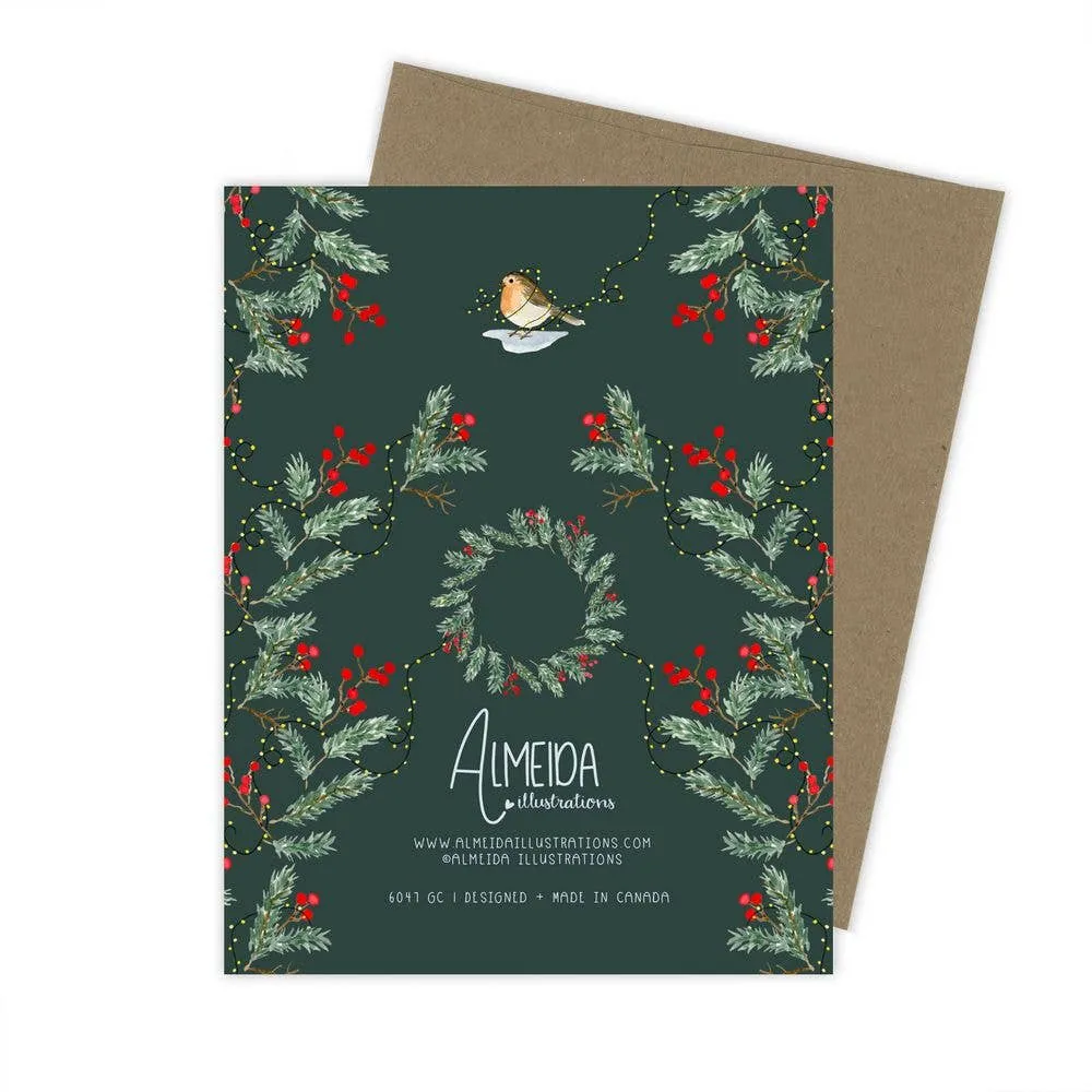 Greeting Card - Merry Christmas Festive Fox