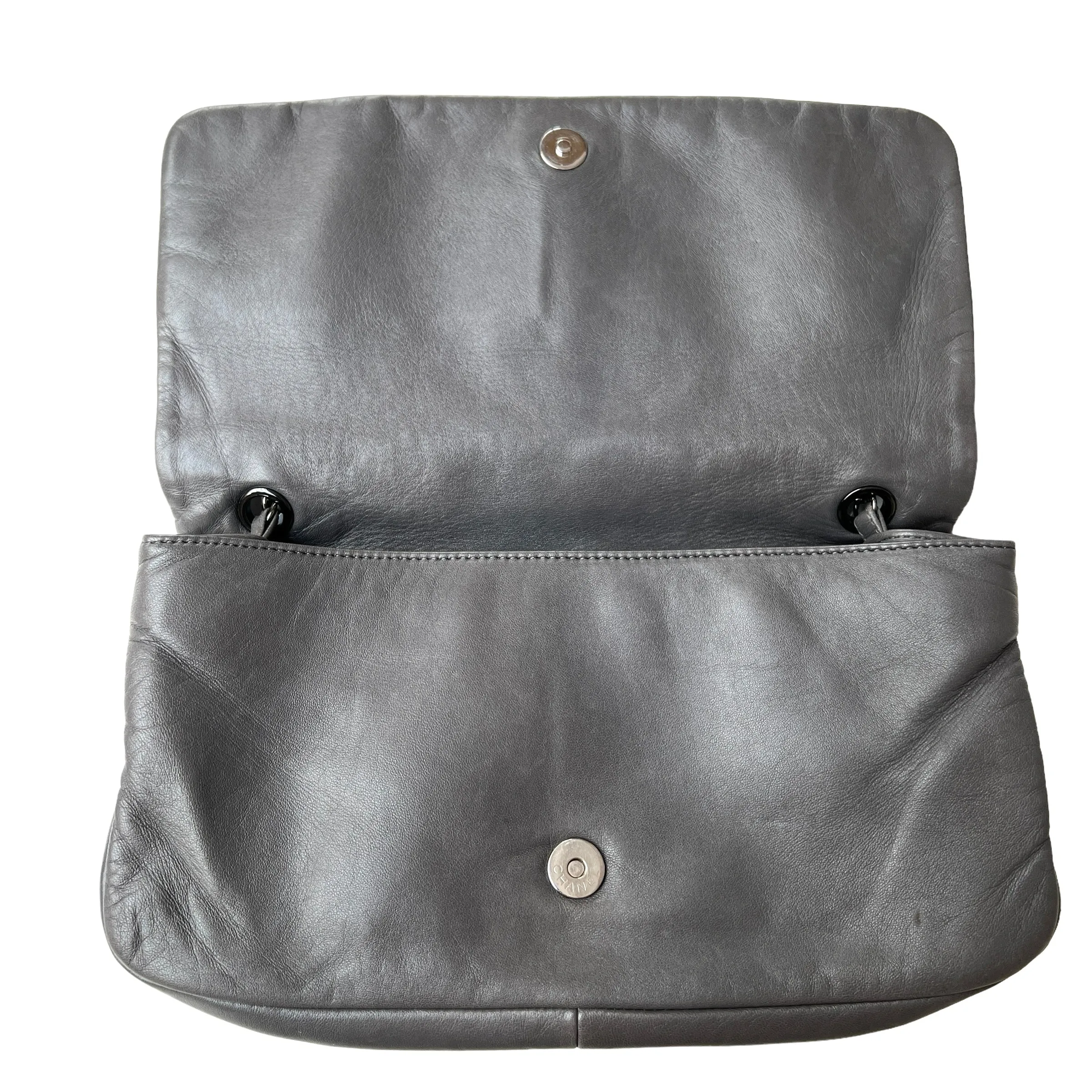 Grey Studded CC Shoulder Flap
