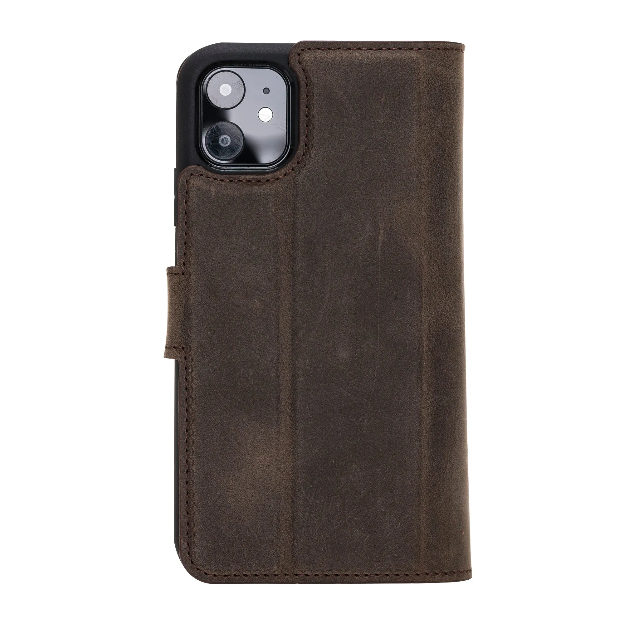 iPhone 11 Dual Fold Magnetic Detachable Leather Wallet Case