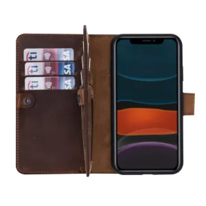 iPhone 11 Dual Fold Magnetic Detachable Leather Wallet Case