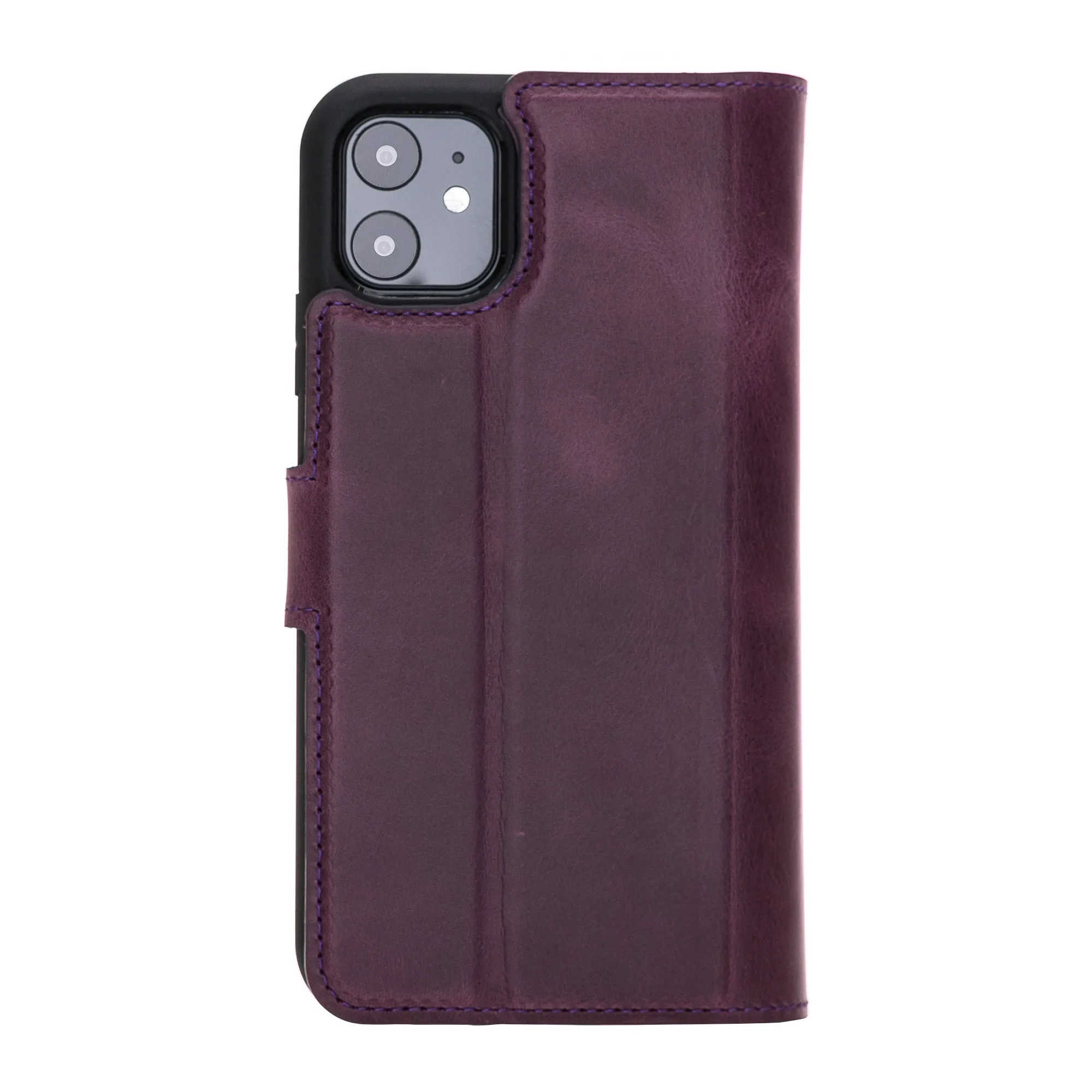 iPhone 11 Dual Fold Magnetic Detachable Leather Wallet Case