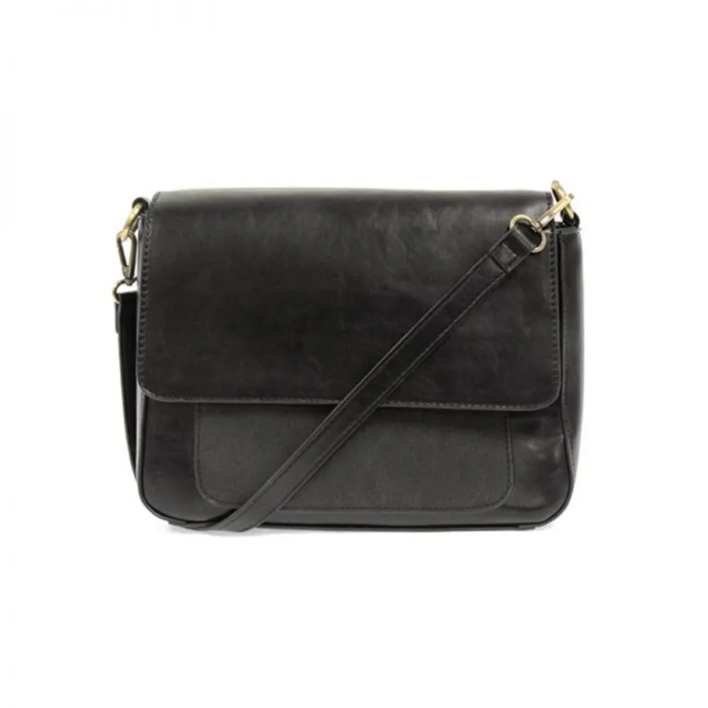 JOY SUSAN LEXIE CONVERTIBLE FLAP BAG BLACK
