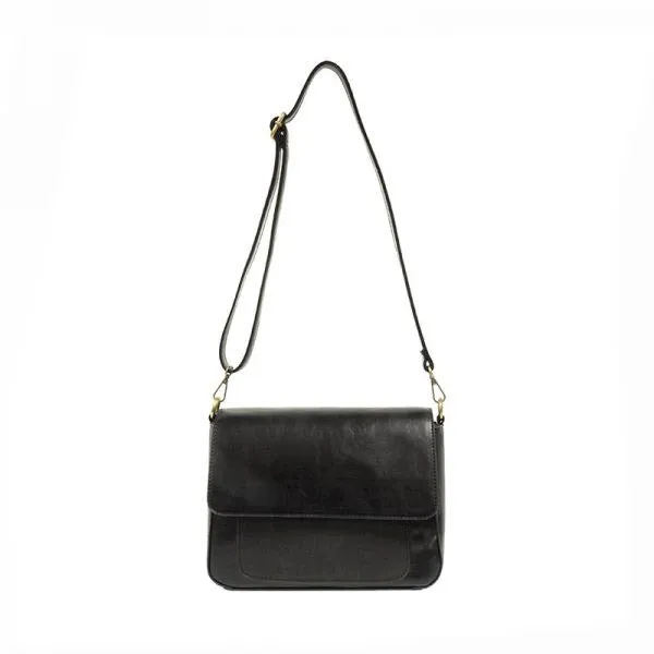 JOY SUSAN LEXIE CONVERTIBLE FLAP BAG BLACK