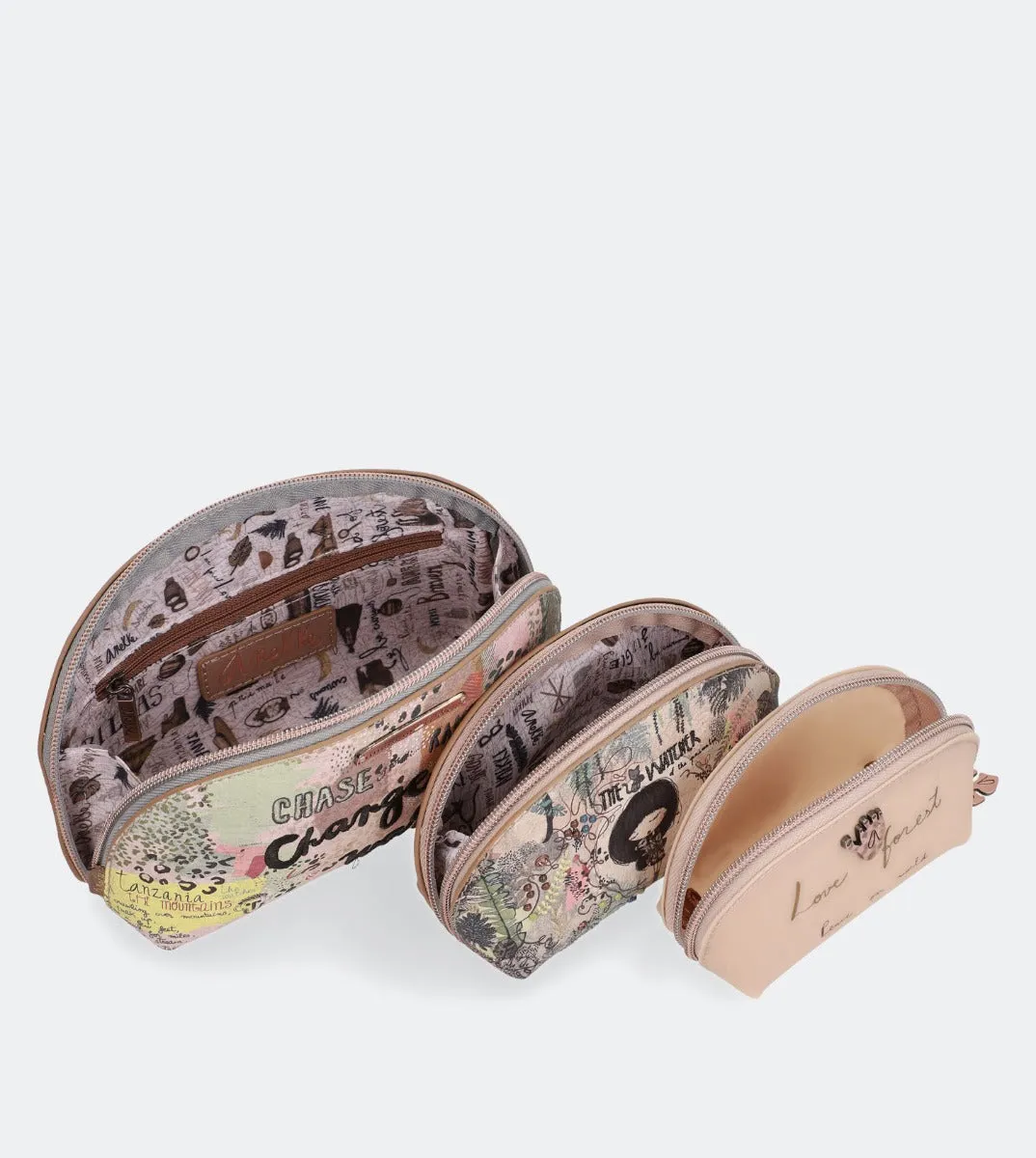 Jungle triple toiletry bag