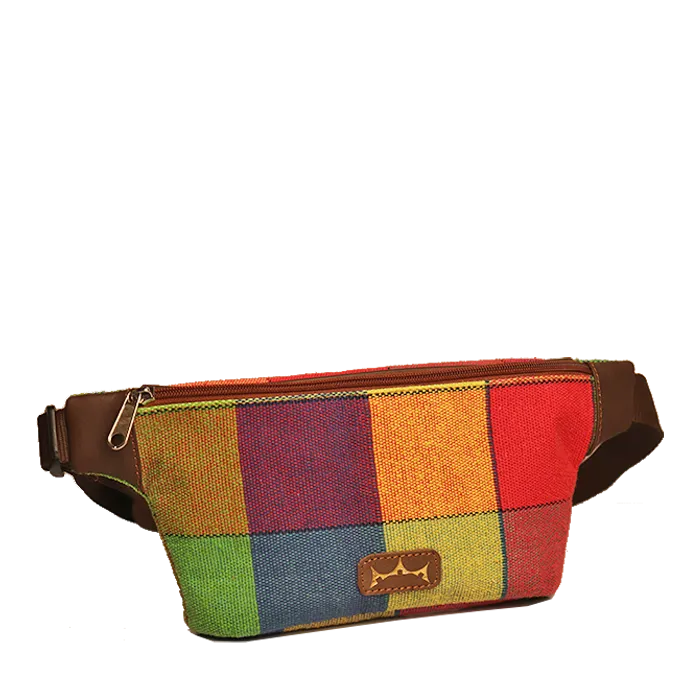 Jute - Leather Fanny Pack Unisex (Multicolor)