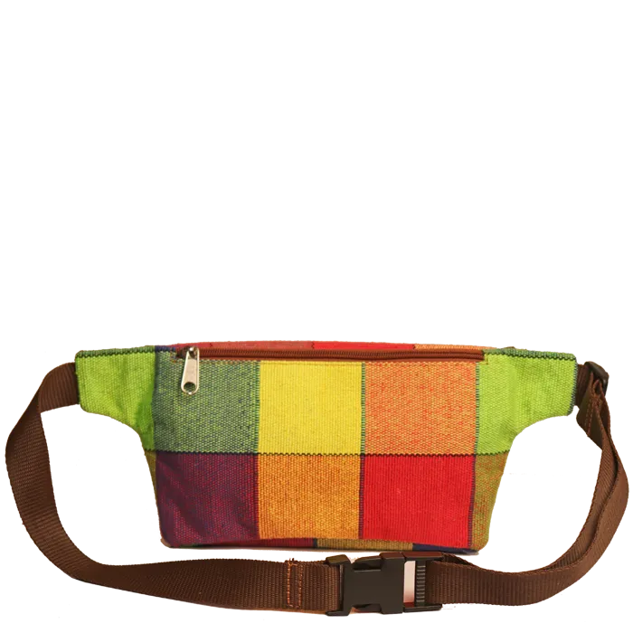 Jute - Leather Fanny Pack Unisex (Multicolor)