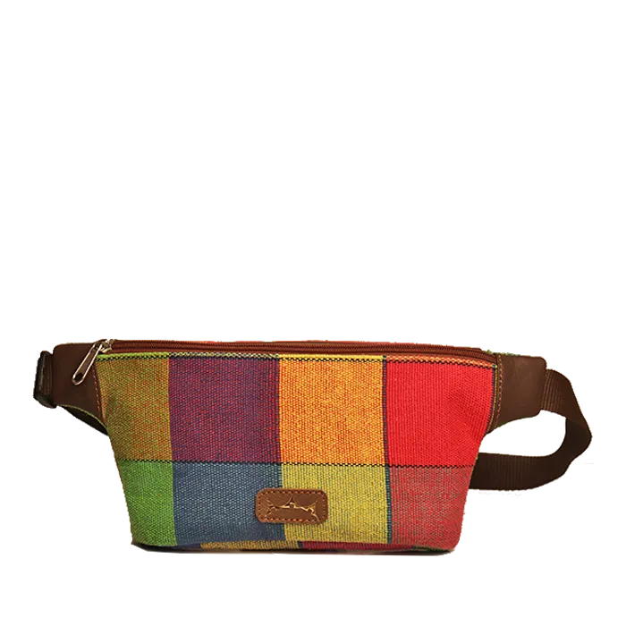 Jute - Leather Fanny Pack Unisex (Multicolor)