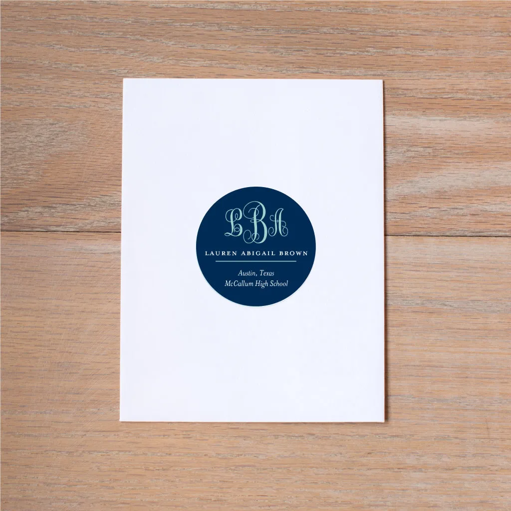 Lattice Monogram Personal Stickers