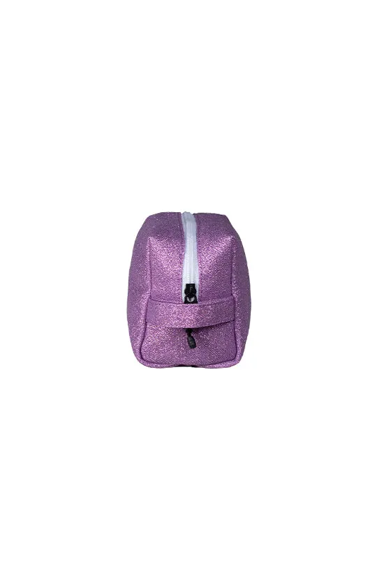 Lavender Rebel Makeup Bag with White Zipper