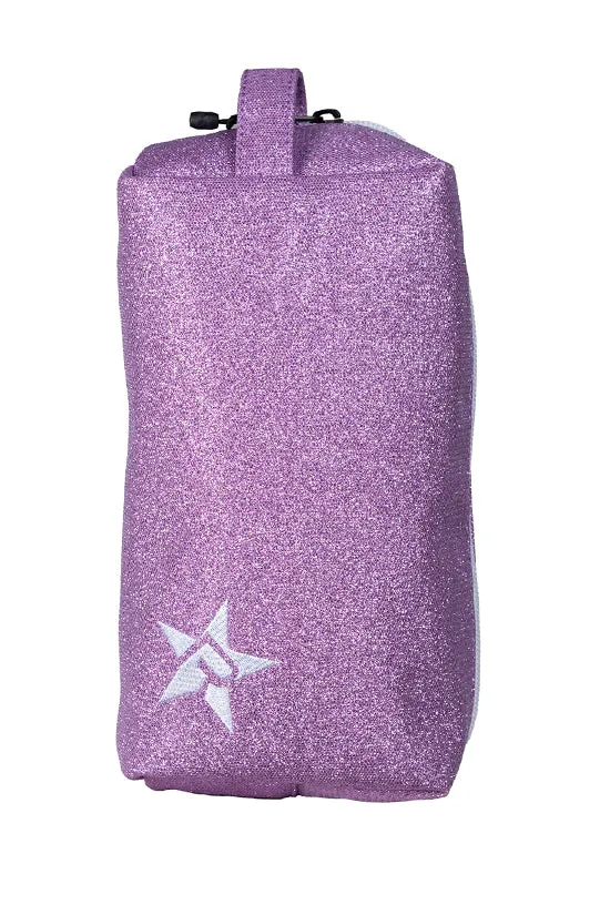 Lavender Rebel Makeup Bag with White Zipper