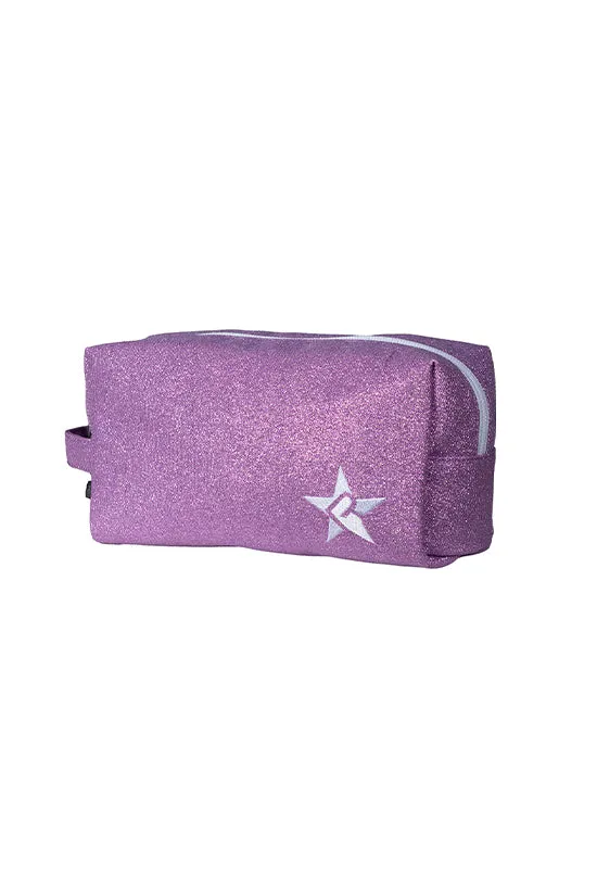 Lavender Rebel Makeup Bag with White Zipper