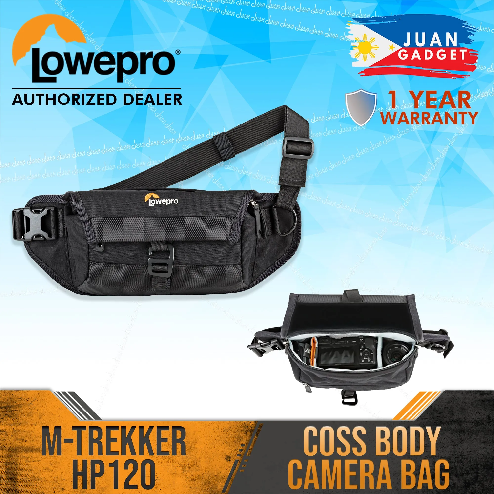 Lowepro M-Trekker HP120 Waist Bag or Cross Body Camera Bag (Black Condura)