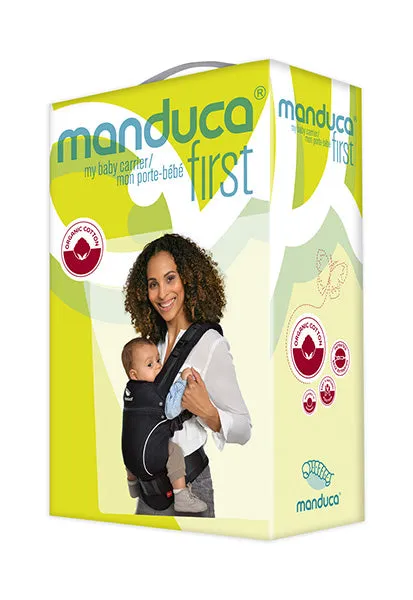 manduca First Pure Cotton carrier - NightBlack & FREE Size It Black (valued at rrp$24.95)