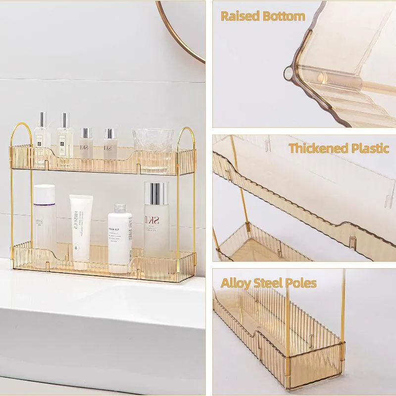 Meghan 2-Tier Multipurpose Organizer - Gold