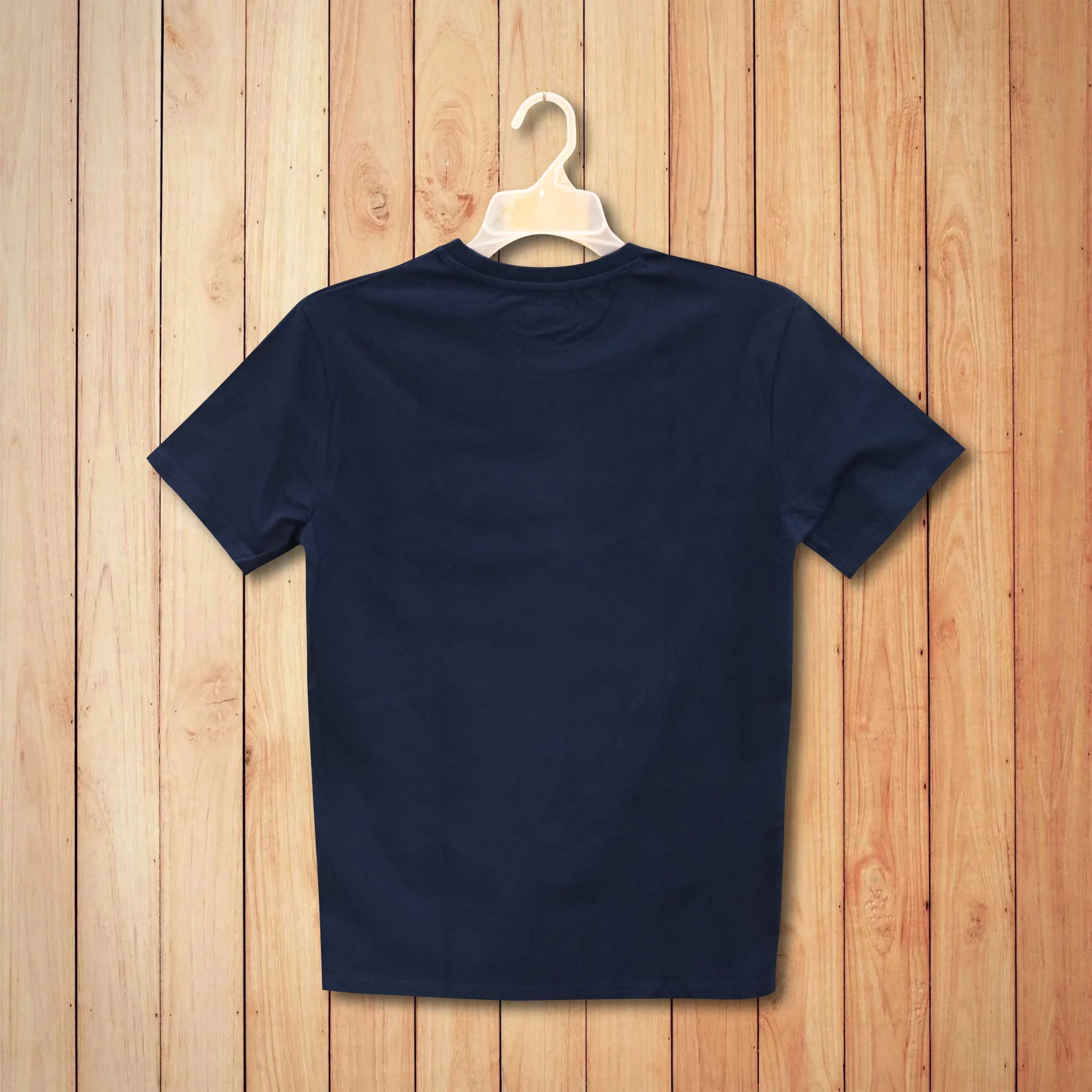 Men Printed & Colorblocked Round Neck Regular Fit Casual Tshirt Combo Pack of 3 (Navy Blue, Black, White)