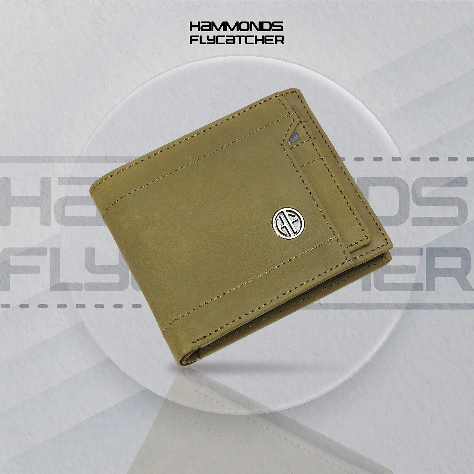 Men's Bifold Branded Wallet - Genuine Leather Money Purse with RFID Protected, 6 ATM Card Holders and More