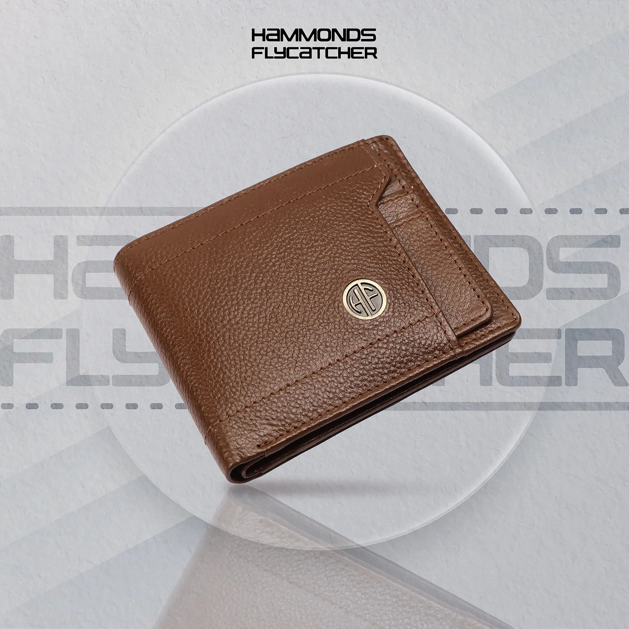 Men's Bifold Branded Wallet - Genuine Leather Money Purse with RFID Protected, 6 ATM Card Holders and More