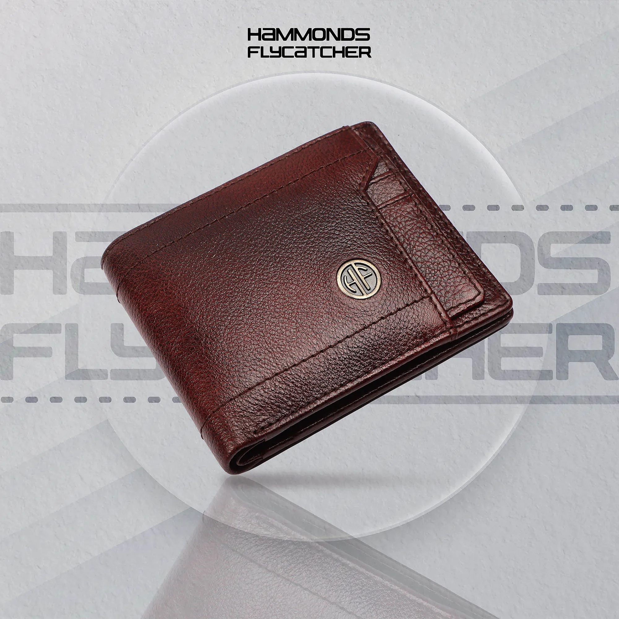 Men's Bifold Branded Wallet - Genuine Leather Money Purse with RFID Protected, 6 ATM Card Holders and More