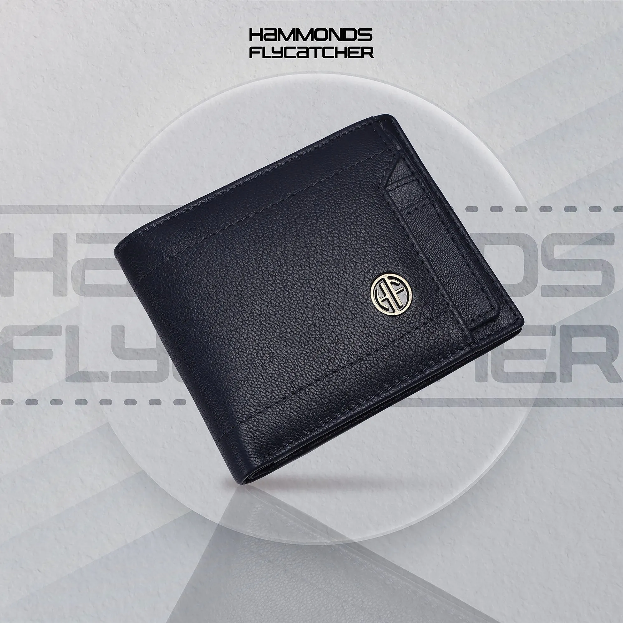 Men's Bifold Branded Wallet - Genuine Leather Money Purse with RFID Protected, 6 ATM Card Holders and More