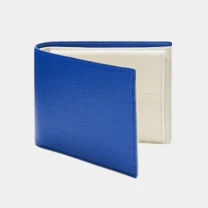 Men's Bifold Coin Wallet ANTORINI Elite in Blue and Ivory, 4cc