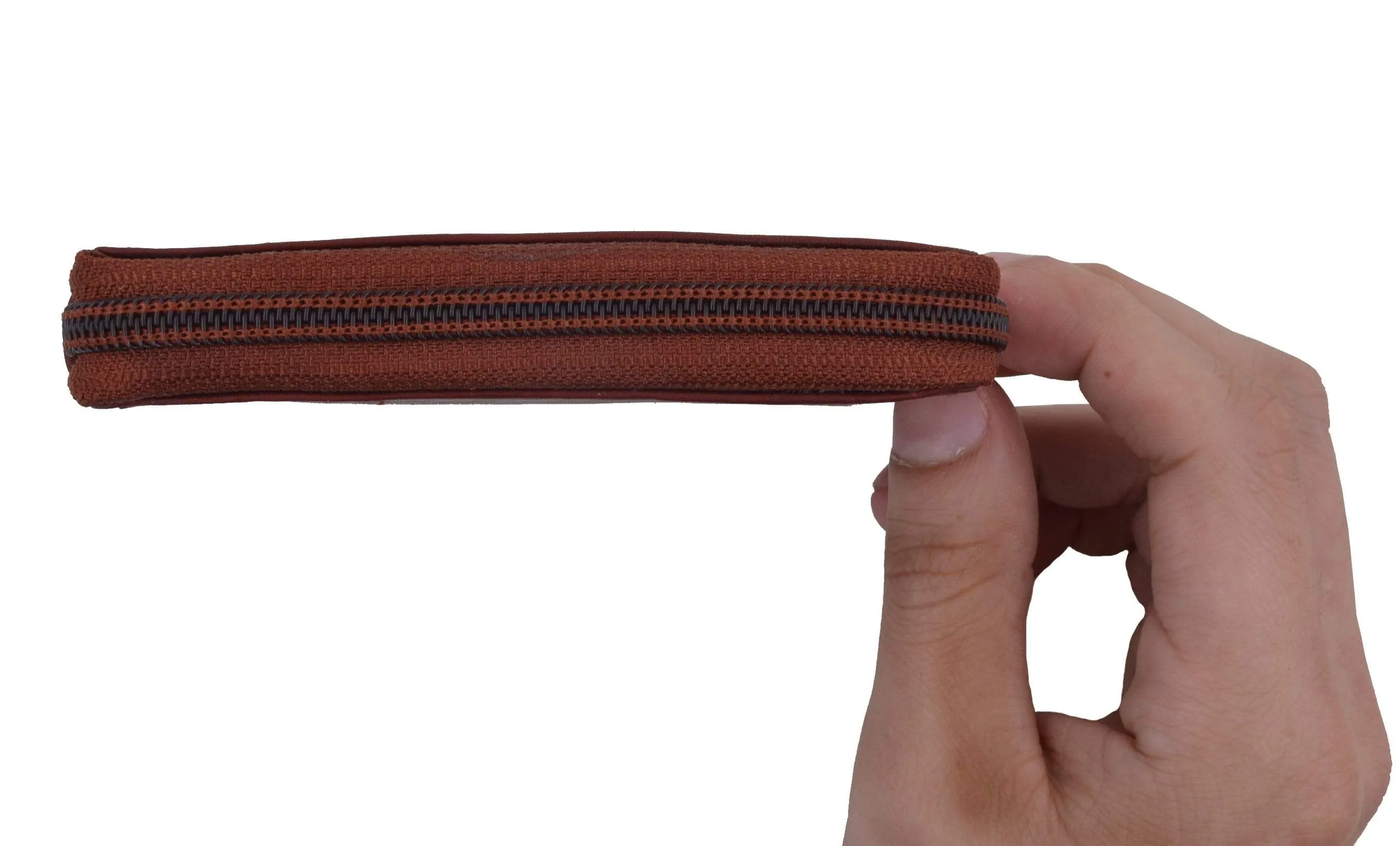 Mens Leather Wallet Pockets Money Purse Credit Card Clutch Bifold Zipper 1456 CF