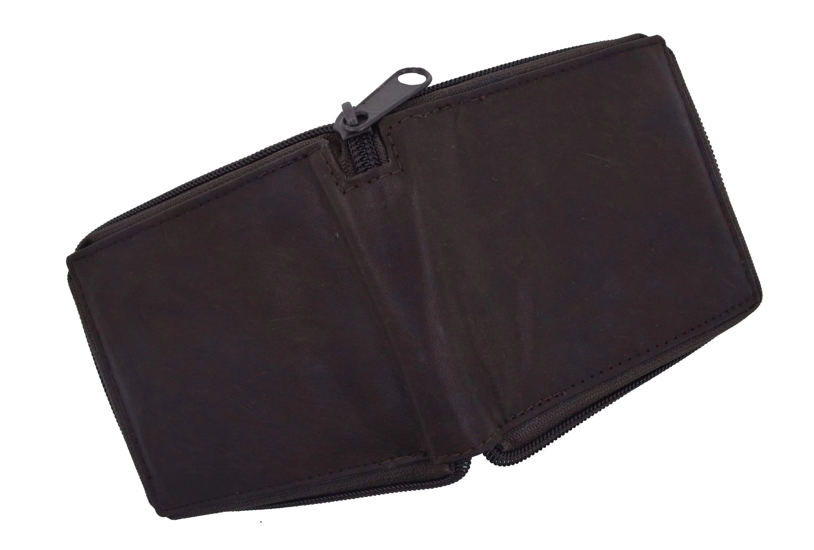 Mens Leather Wallet Pockets Money Purse Credit Card Clutch Bifold Zipper 1456 CF