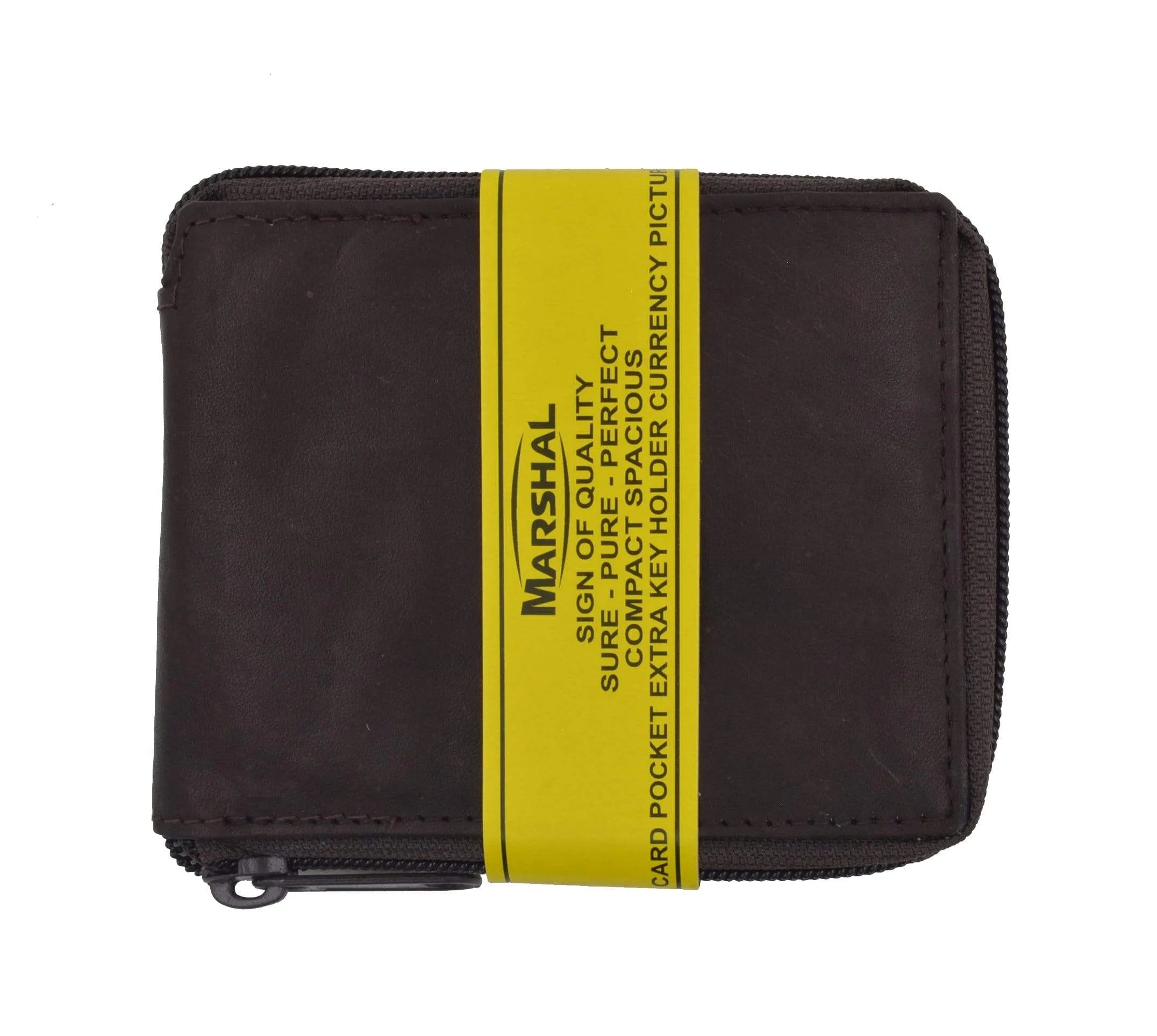 Mens Leather Wallet Pockets Money Purse Credit Card Clutch Bifold Zipper 1456 CF