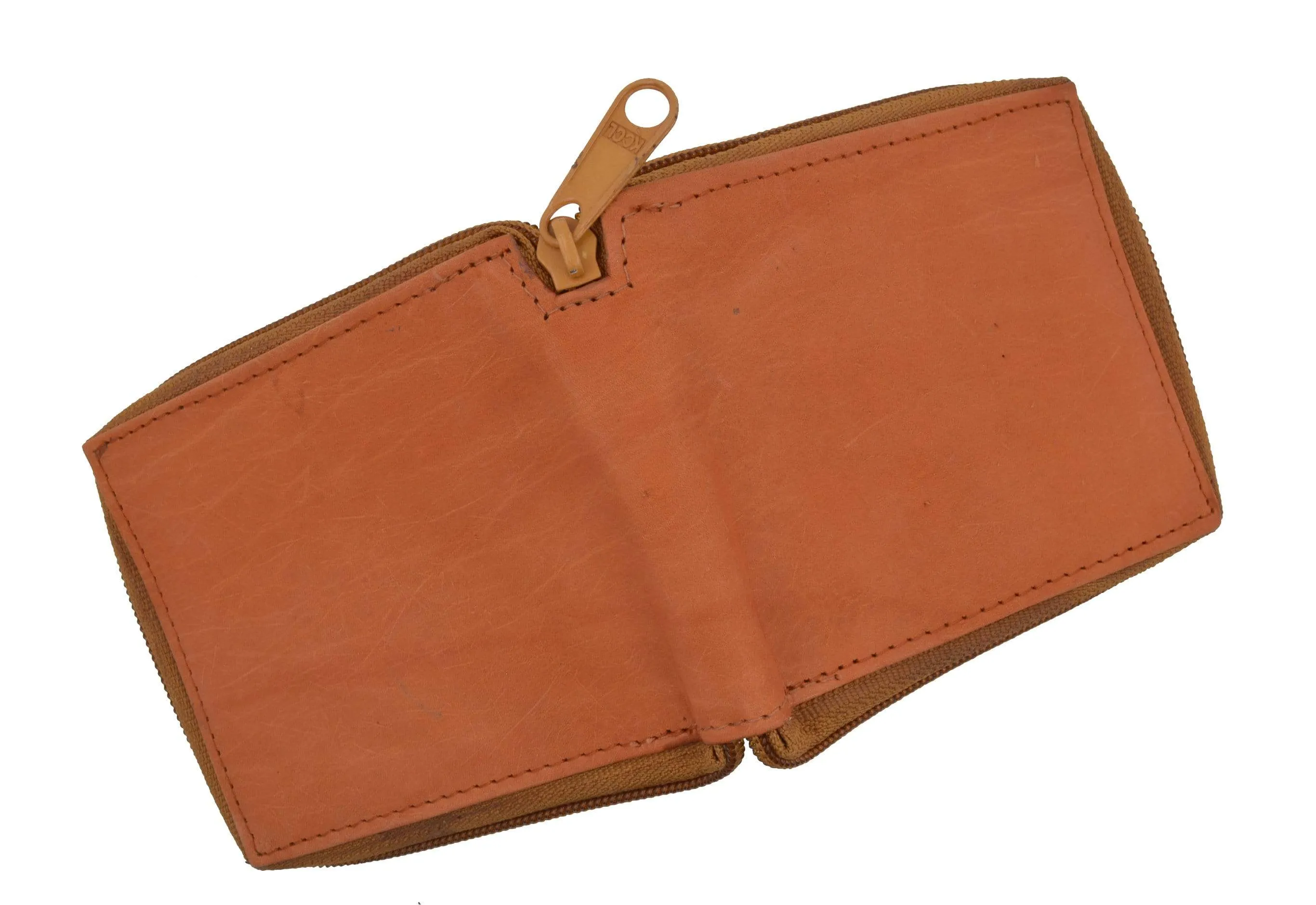 Mens Leather Wallet Pockets Money Purse Credit Card Clutch Bifold Zipper 1456 CF